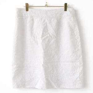 Banana Republic 100% Linen White Pencil Skirt
